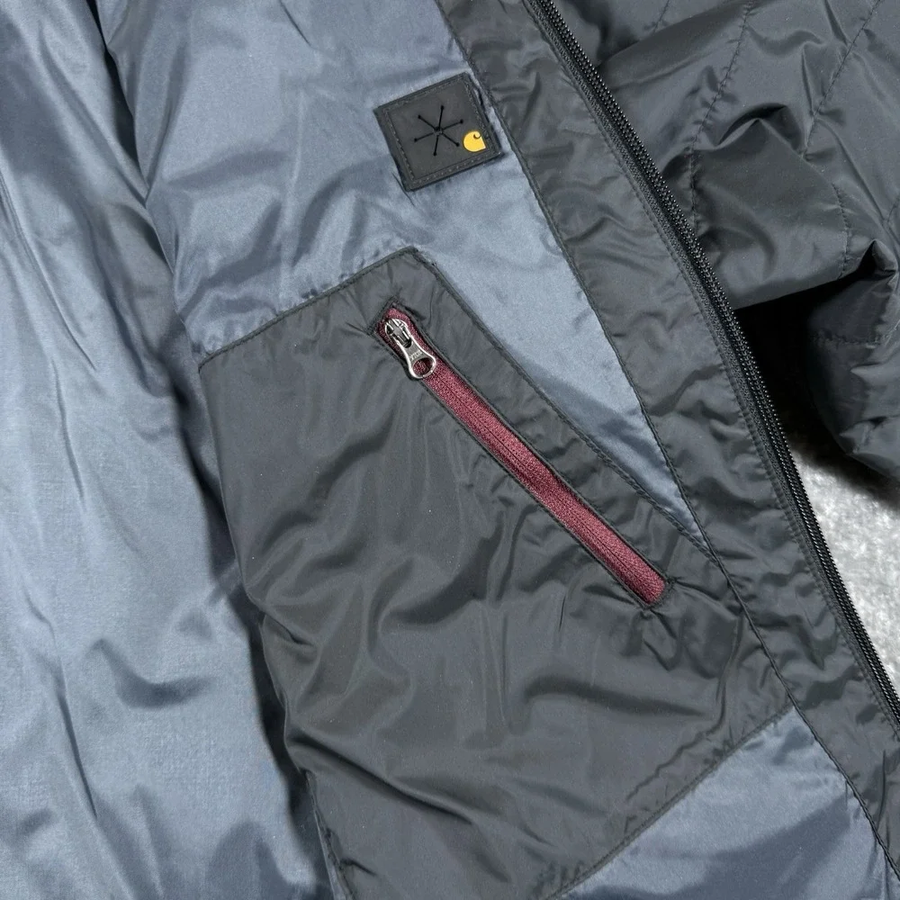 NWT Carhartt Gilliam Jacket Men's Medium Black Insulated Quilted Full Zip